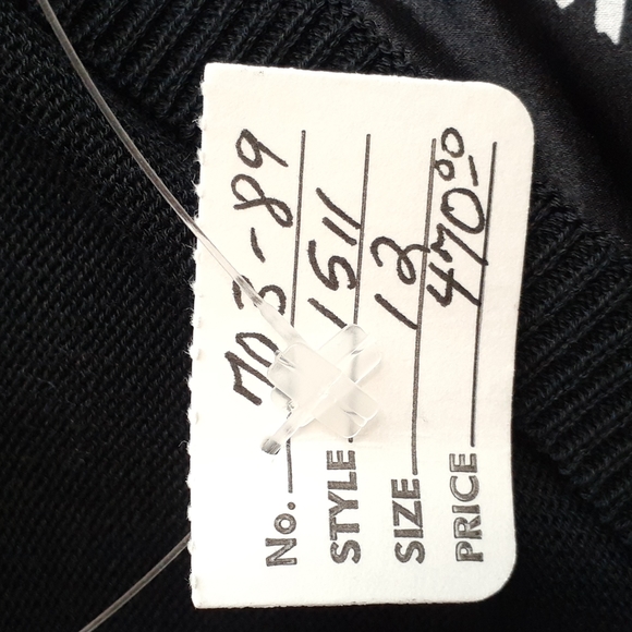 Krizia maglia long-sleeve navy blue white and red Daisy blouse size 12 - Picture 8 of 8